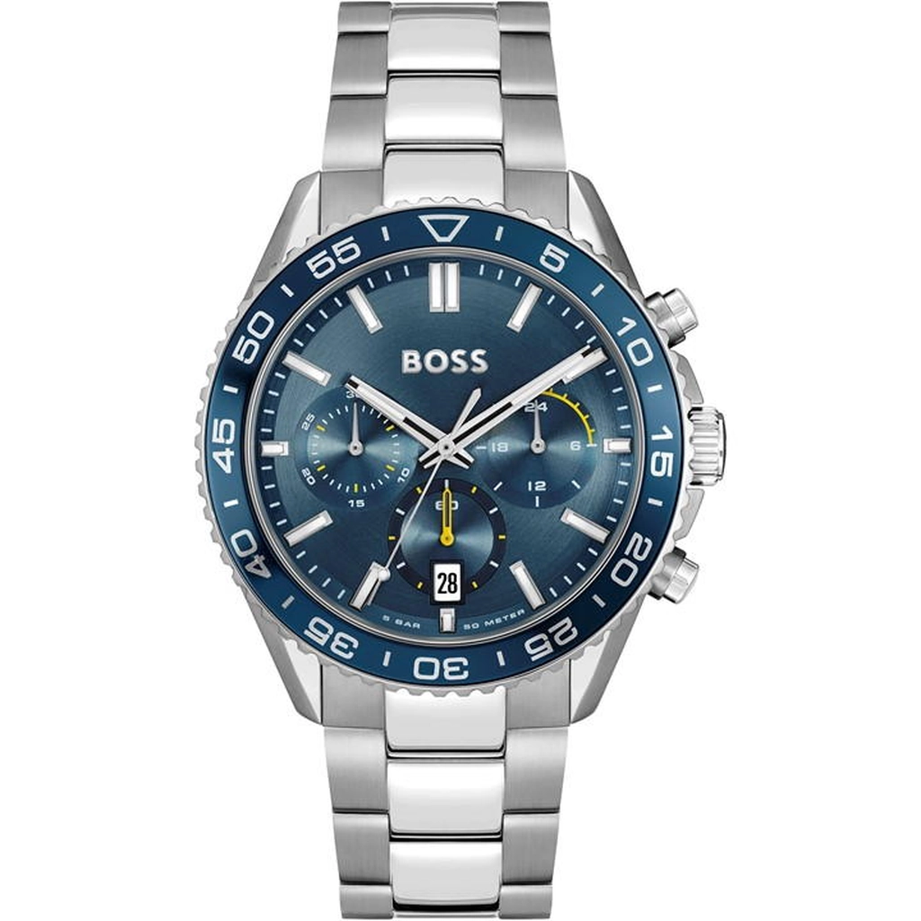 Hugo Boss Gents  Runner Chronograph Watch - Silver